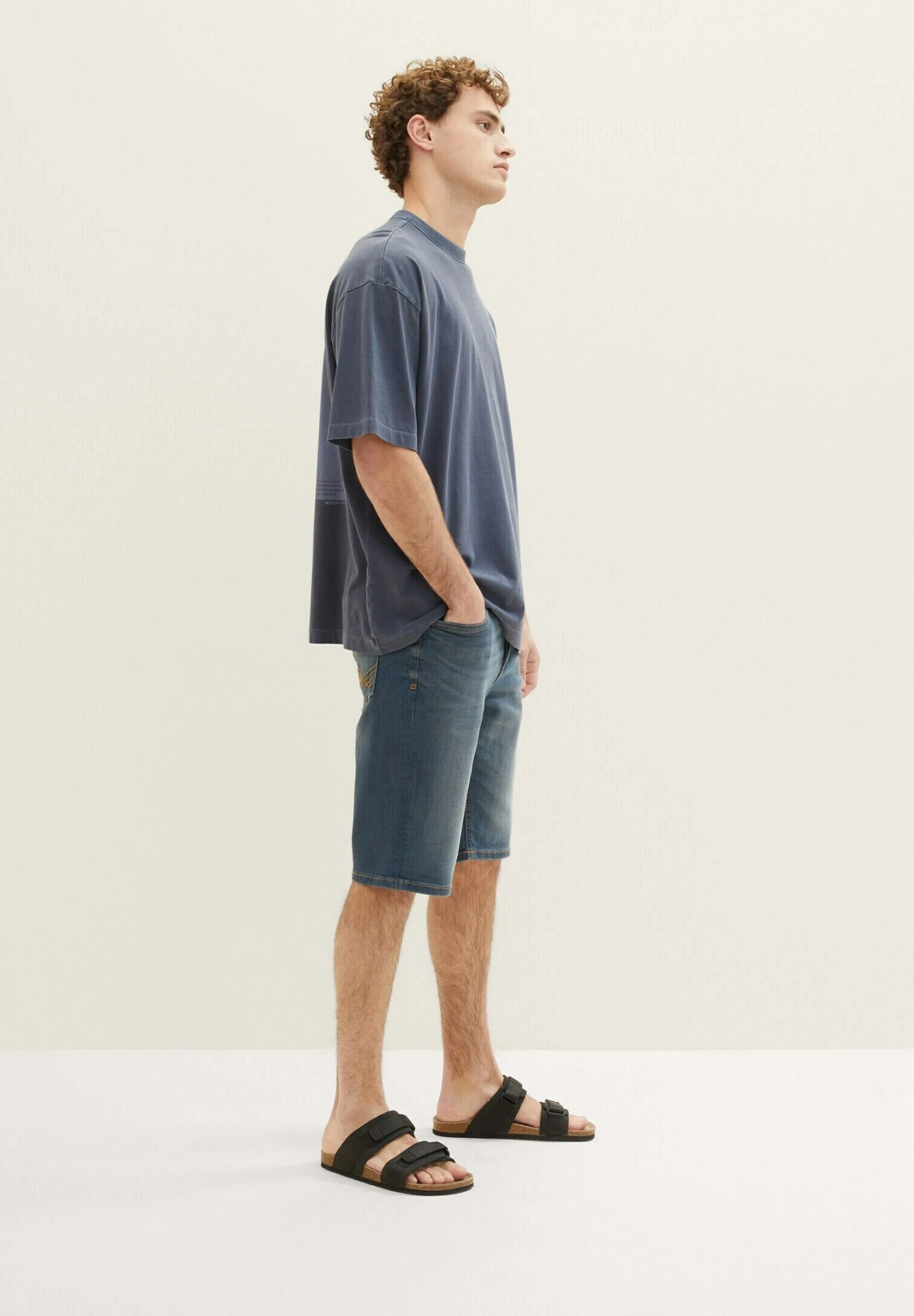 Tom Tailor Josh- Jeansshort - Dark Stone Blue Grey Denim 4 Tom Tailor Josh- Jeansshort - Dark Stone Blue Grey Denim - Afbeelding 4