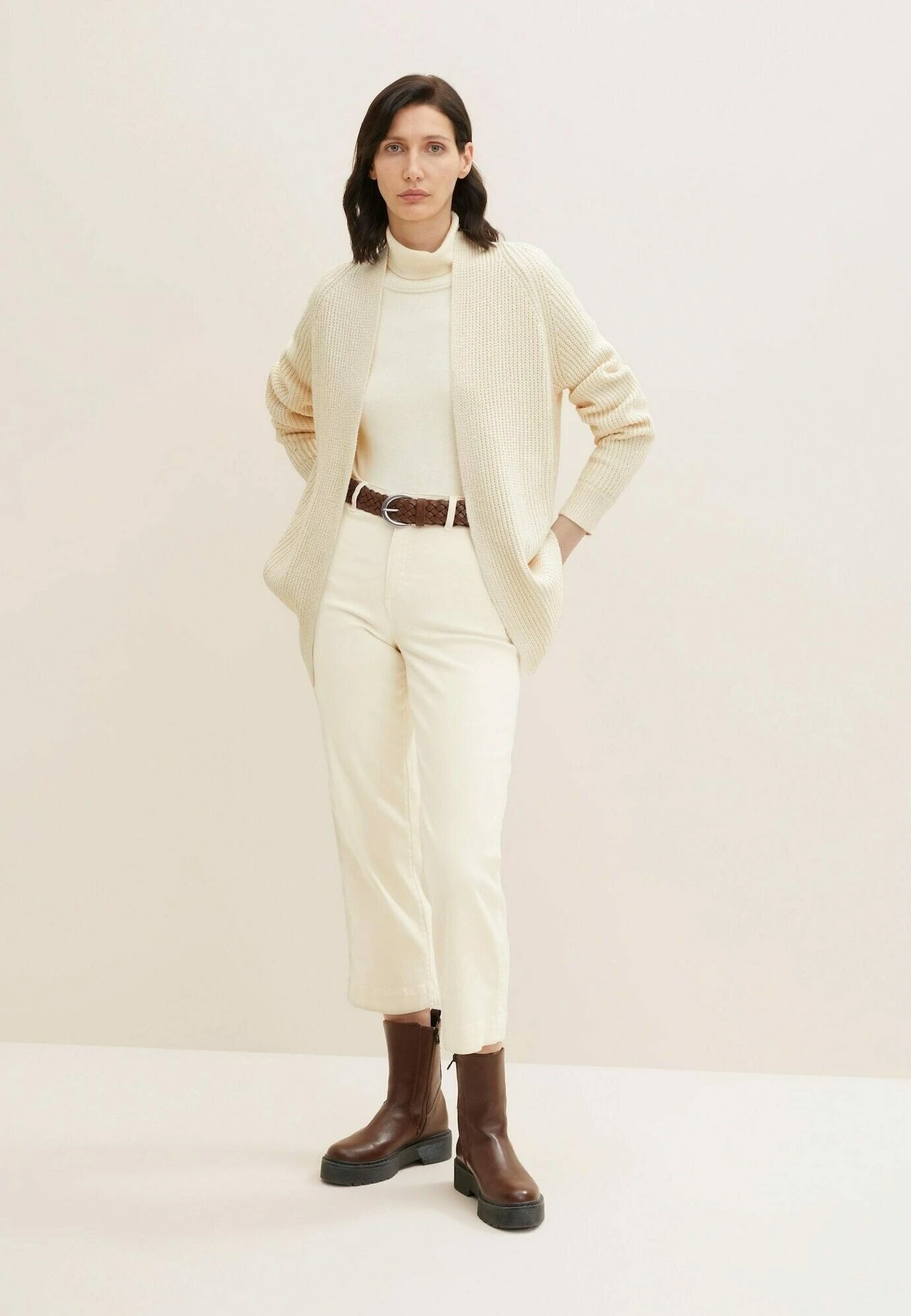 Tom Tailor Strukturierter Mit Schalkragen - Vest - Soft Buttercream 2 Tom Tailor Strukturierter Mit Schalkragen - Vest - Soft Buttercream - Afbeelding 2