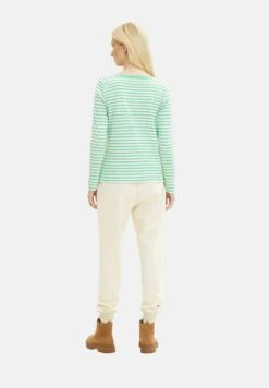 TOM TAILOR Denim Contrast Neck - Longsleeve - White Green Stripe 31 TOM TAILOR Denim Contrast Neck - Longsleeve - White Green Stripe -Tom Tailor 3ed24b8f1ebf4e89baf59619ce2d5426