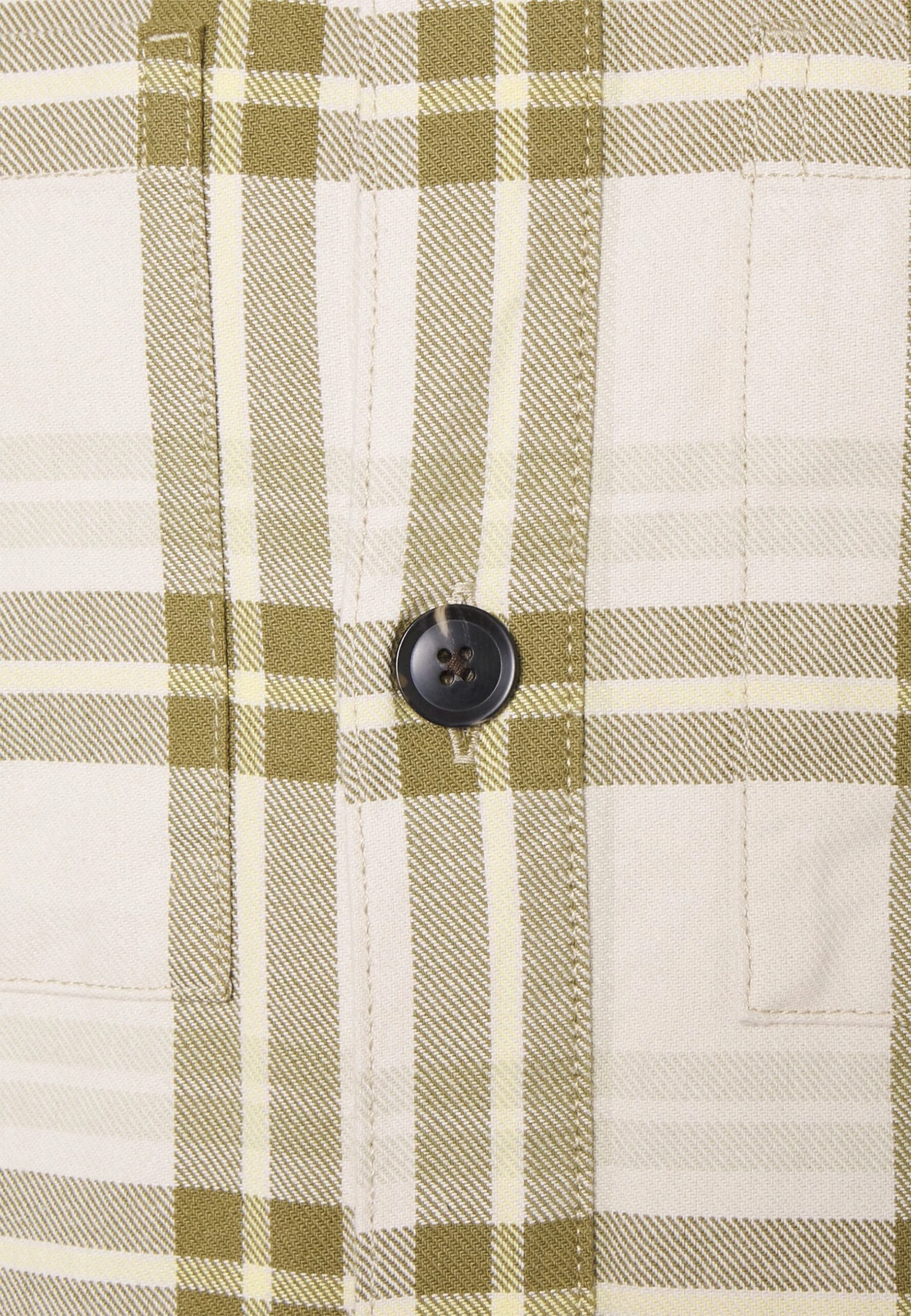 TOM TAILOR Denim Check Shirt Jacket - Lichte Jas - Creme/Olive 3 TOM TAILOR Denim Check Shirt Jacket - Lichte Jas - Creme/Olive - Afbeelding 3