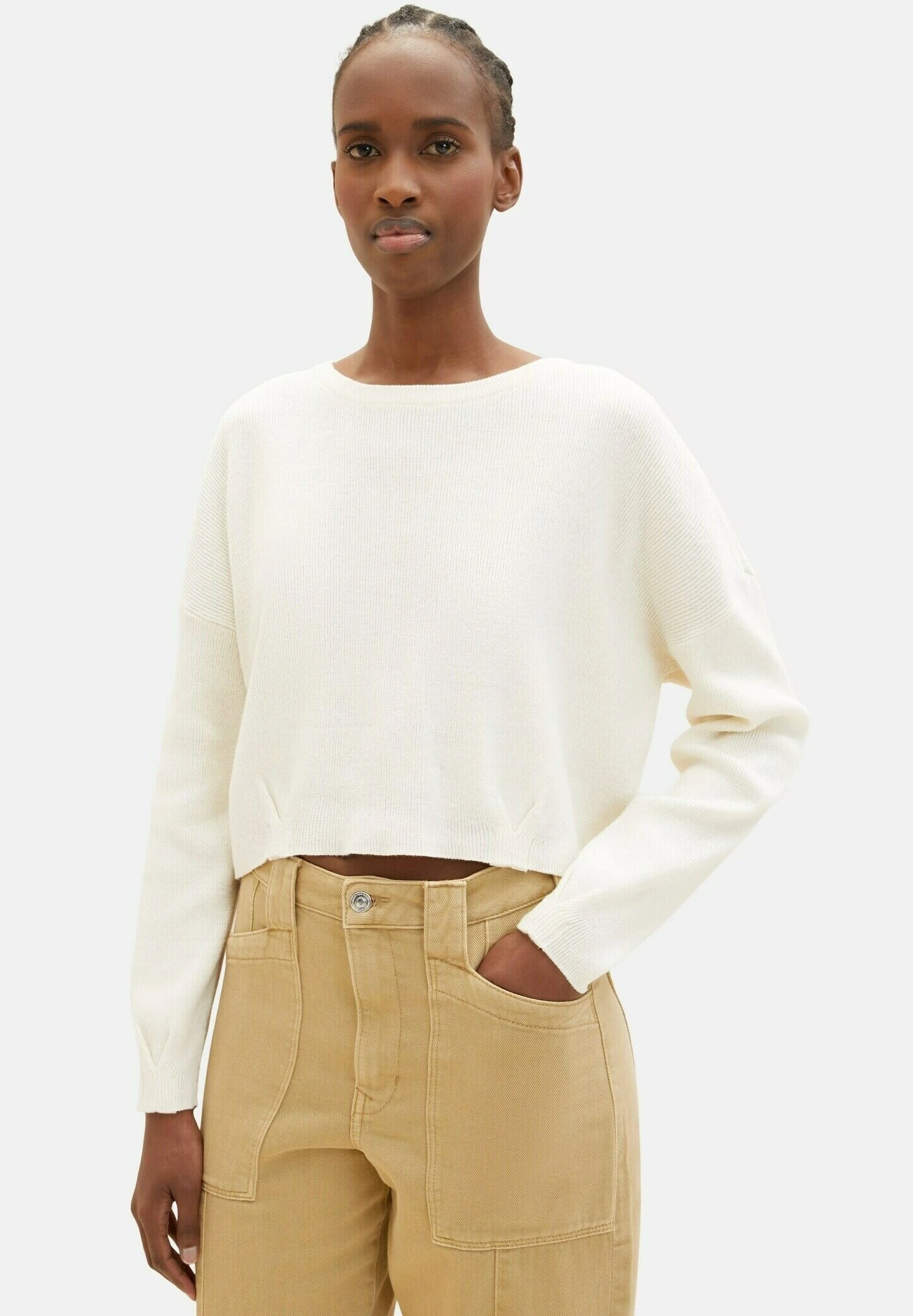 TOM TAILOR Denim Basic - Trui - Gardenia White 4 TOM TAILOR Denim Basic - Trui - Gardenia White - Afbeelding 4