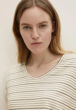 Tom Tailor T-Shirt Print - Offwhite Olive Stripe 8 Tom Tailor T-Shirt Print - Offwhite Olive Stripe -Tom Tailor 3ffc9ac28f5c44418d26cc4288e1c9d9