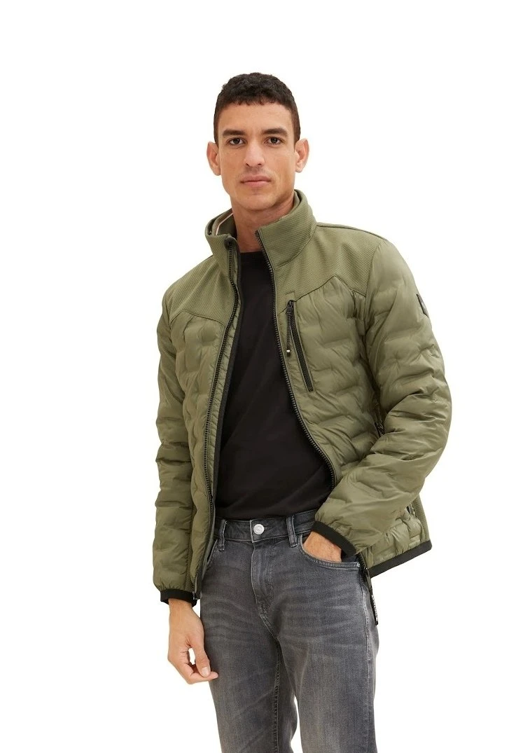 Tom Tailor Regular FitMit Steppungen - Jas - Dusty Olive Green 2 Tom Tailor Regular FitMit Steppungen - Jas - Dusty Olive Green - Afbeelding 2