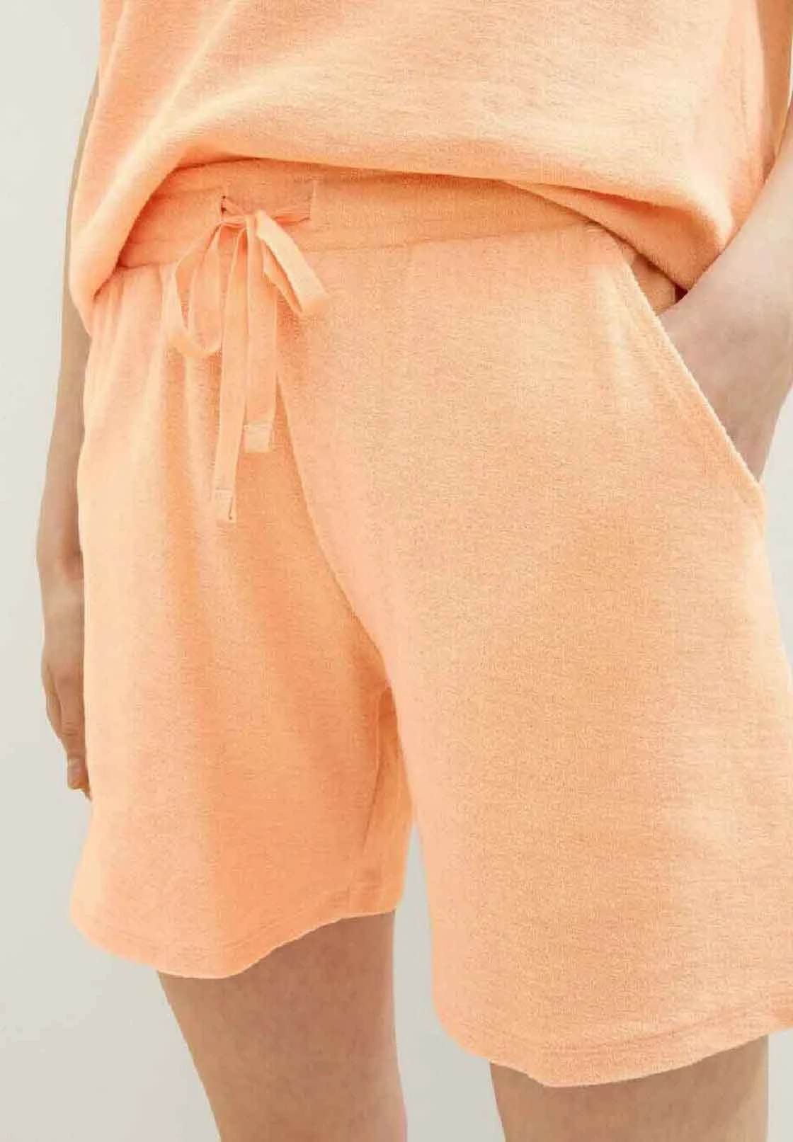 Tom Tailor Frottee- Pyjamabroek - Red Medium Solid 4 Tom Tailor Frottee- Pyjamabroek - Red Medium Solid - Afbeelding 4