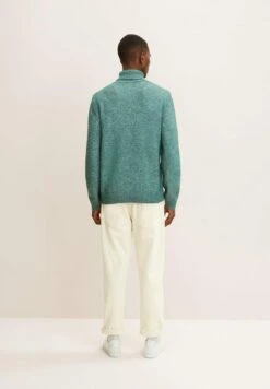 Tom Tailor Melierter Rollkragen- Trui - Dark Mallard Green Melange -Tom Tailor 419a331c09c14a8c8210a0bf764afde0
