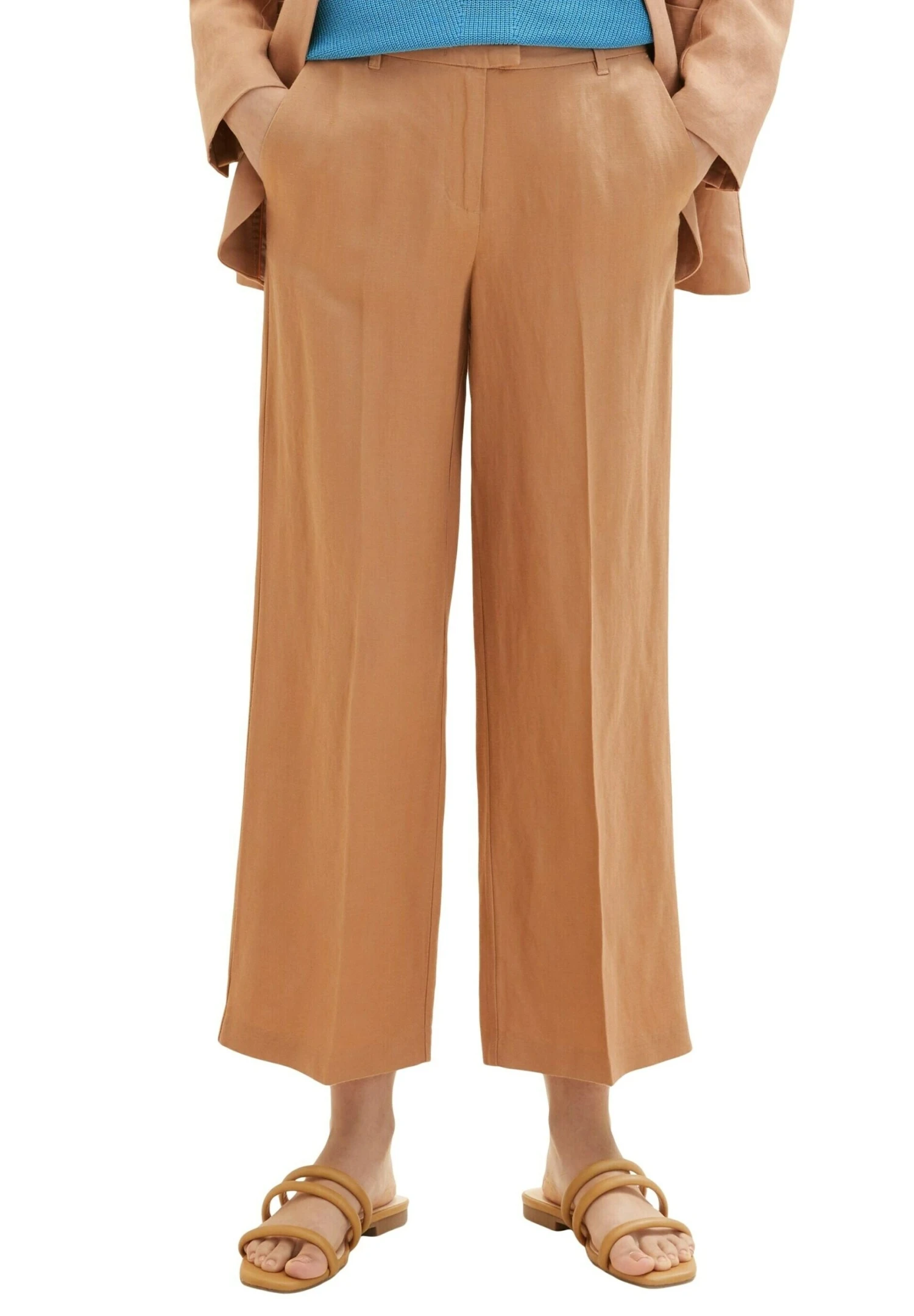 Tom Tailor Lea Straight Fit - Broek - Muted Hazel Brown 2 Tom Tailor Lea Straight Fit - Broek - Muted Hazel Brown - Afbeelding 2