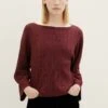 Tom Tailor Trui - Deep Burgundy Red