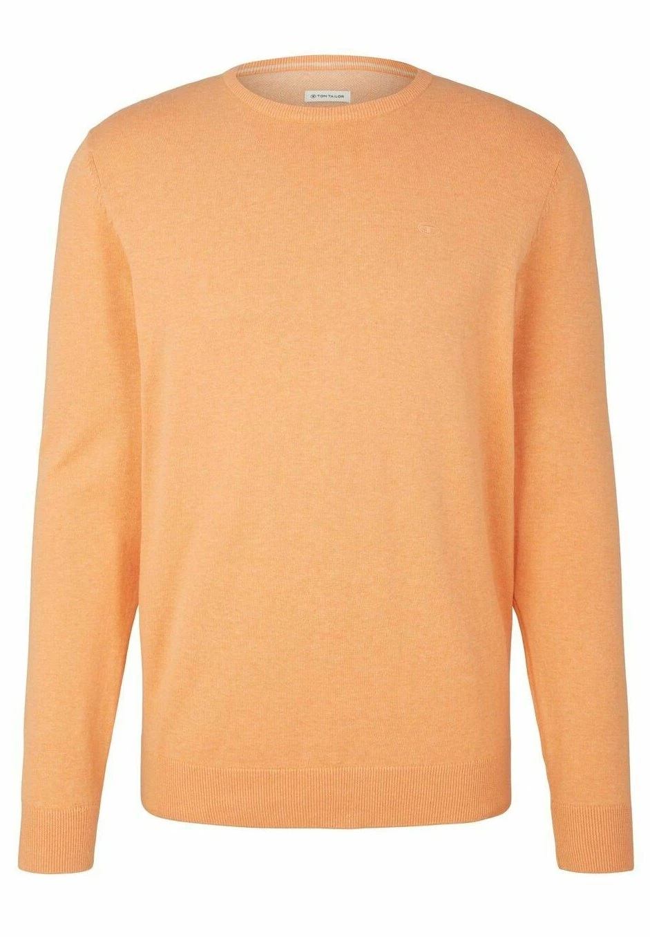 Tom Tailor Basic Crew Neck - Trui - Mandarin Orange Melange 3 Tom Tailor Basic Crew Neck - Trui - Mandarin Orange Melange - Afbeelding 3
