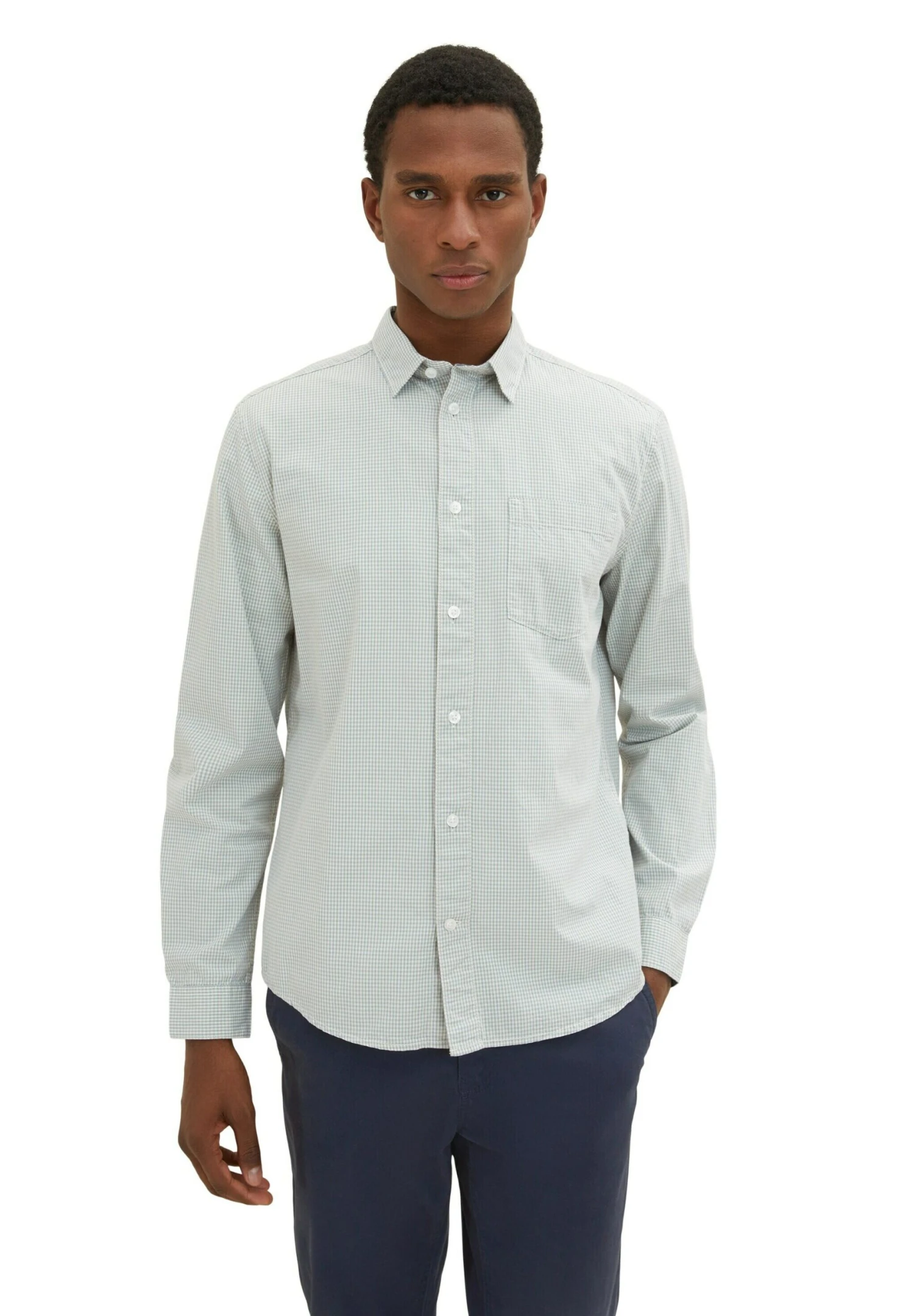 Tom Tailor Kariertes- Overhemd - Ice Blue Mini Vichy 2 Tom Tailor Kariertes- Overhemd - Ice Blue Mini Vichy - Afbeelding 2