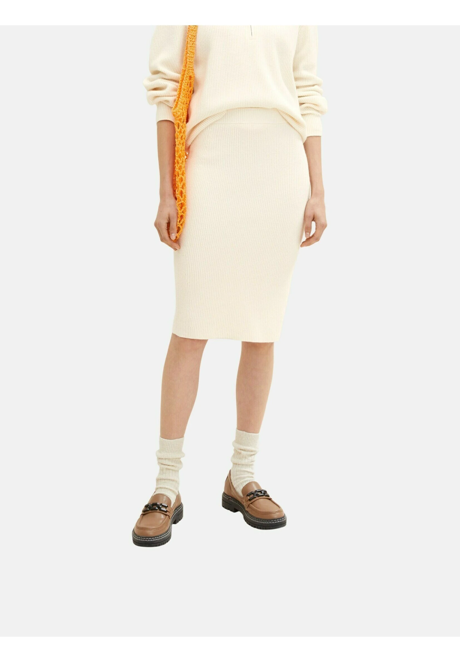 Tom Tailor Mit Rippstruktur - Kokerrok - Soft Buttercream 7 Tom Tailor Mit Rippstruktur - Kokerrok - Soft Buttercream - Afbeelding 7