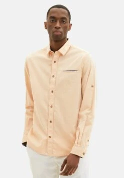 Tom Tailor Mit Struktur - Overhemd - Orange White Squared Structure