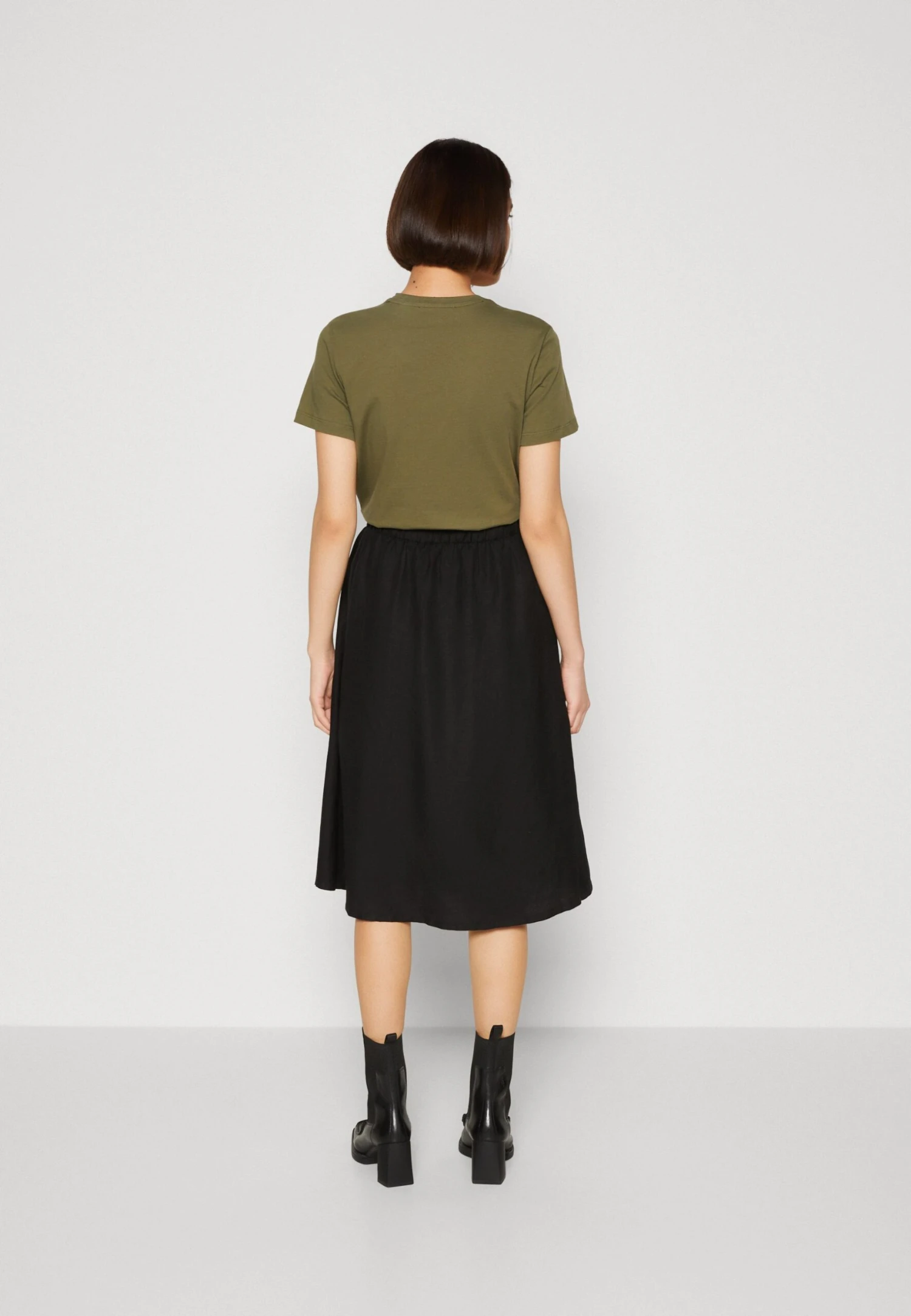 Tom Tailor Skirt Midi - A-Lijn Rok - Deep Black 3 Tom Tailor Skirt Midi - A-Lijn Rok - Deep Black - Afbeelding 3
