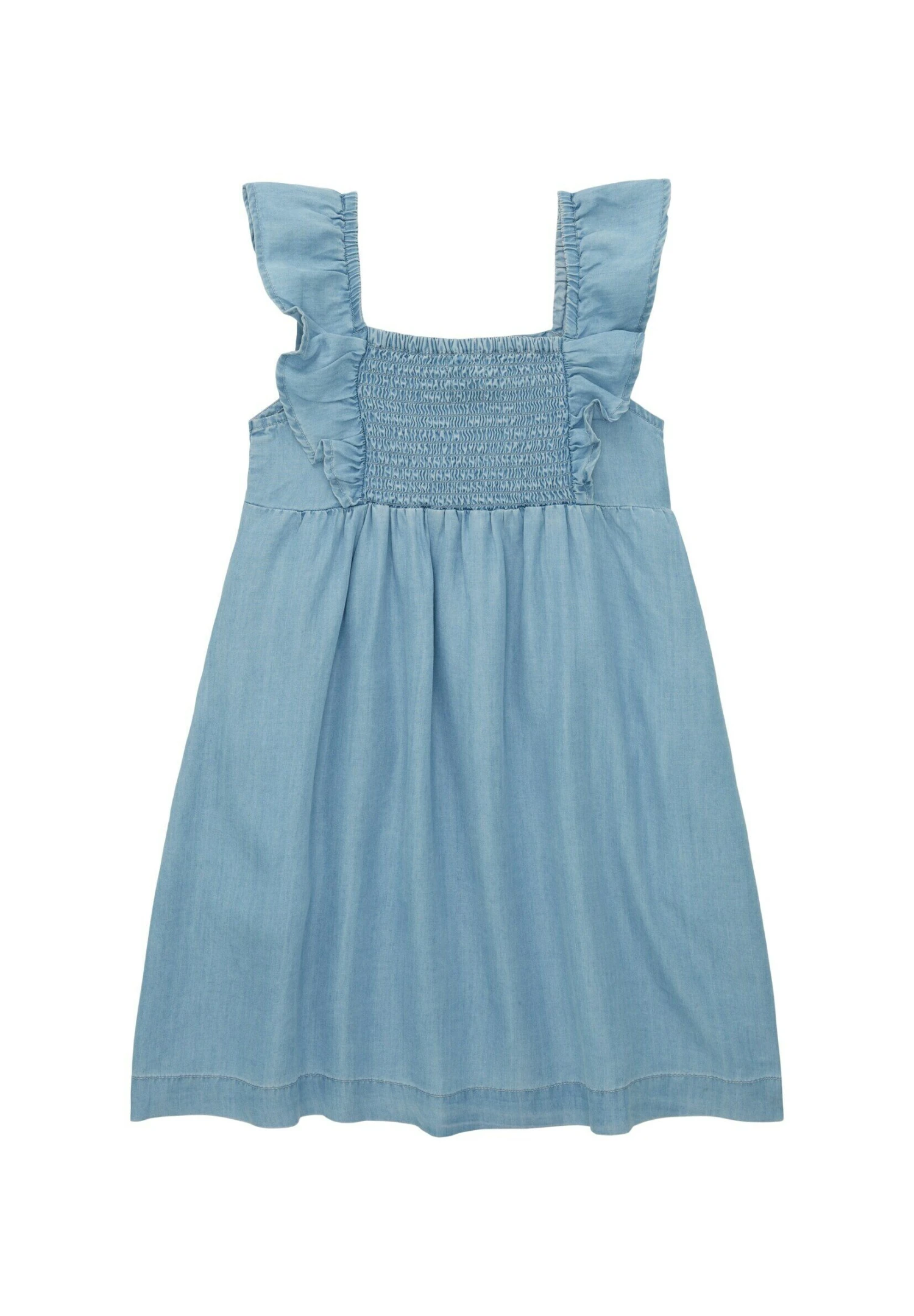 Tom Tailor Mit Volants - Jurk - Light Stone Bright Blue Denim 2 Tom Tailor Mit Volants - Jurk - Light Stone Bright Blue Denim - Afbeelding 2