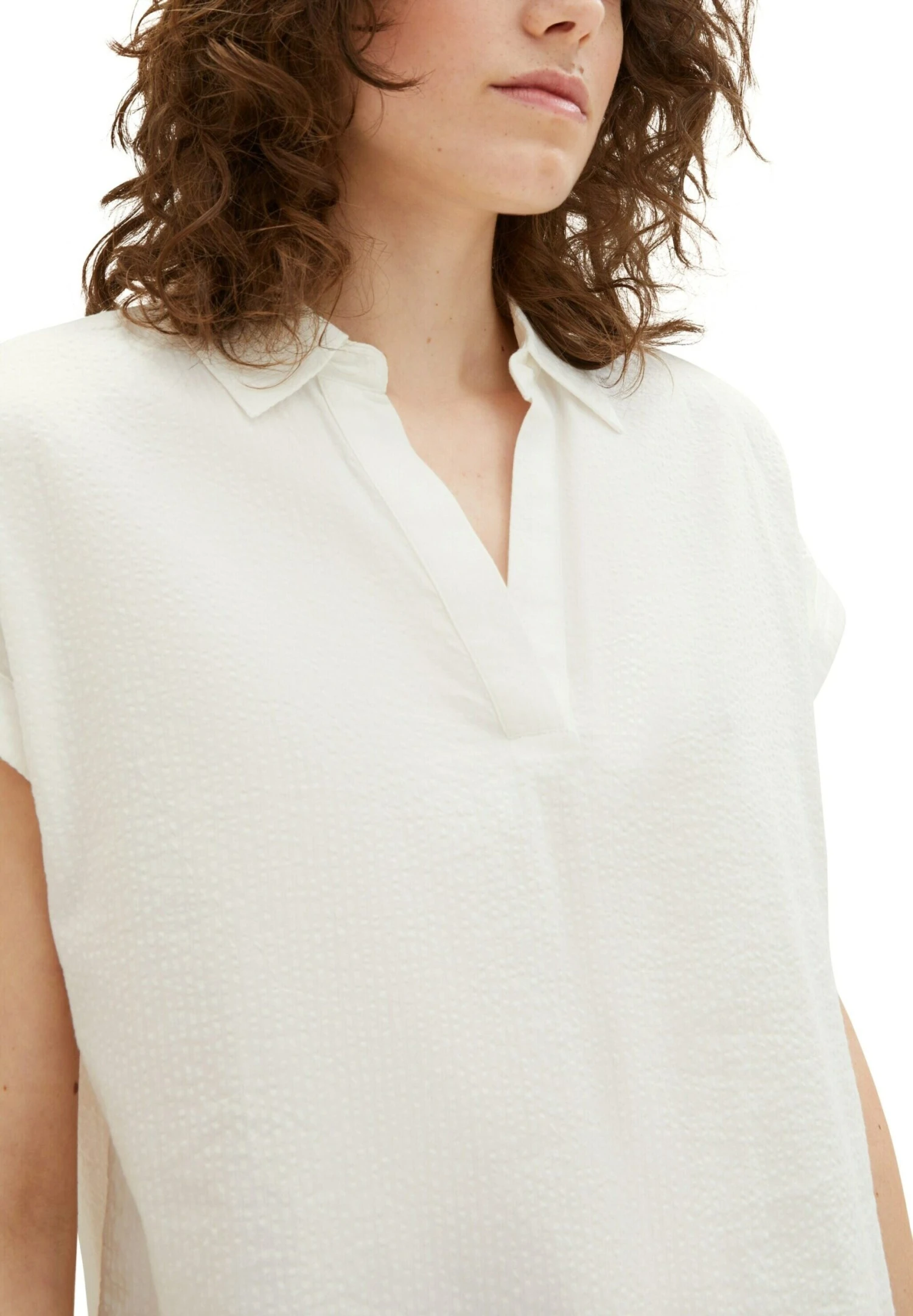 Tom Tailor Strukturierte - Blouse - Whisper White 5 Tom Tailor Strukturierte - Blouse - Whisper White - Afbeelding 5