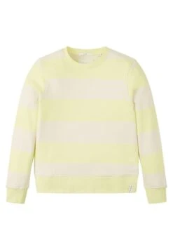 Tom Tailor Gestreiftes - Sweater - Lemon Grass Yellow