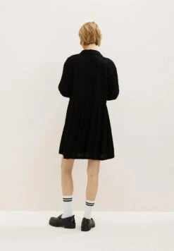 TOM TAILOR Denim Mit Kragen - Blousejurk - Deep Black -Tom Tailor 4663db0bf4a74060a9be642eaa05c123