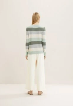 Tom Tailor Mit Rundhalsausschnitt  - Trui - Green Knit Stripe -Tom Tailor 46875f8d8fc64b47b6ff821395462b71