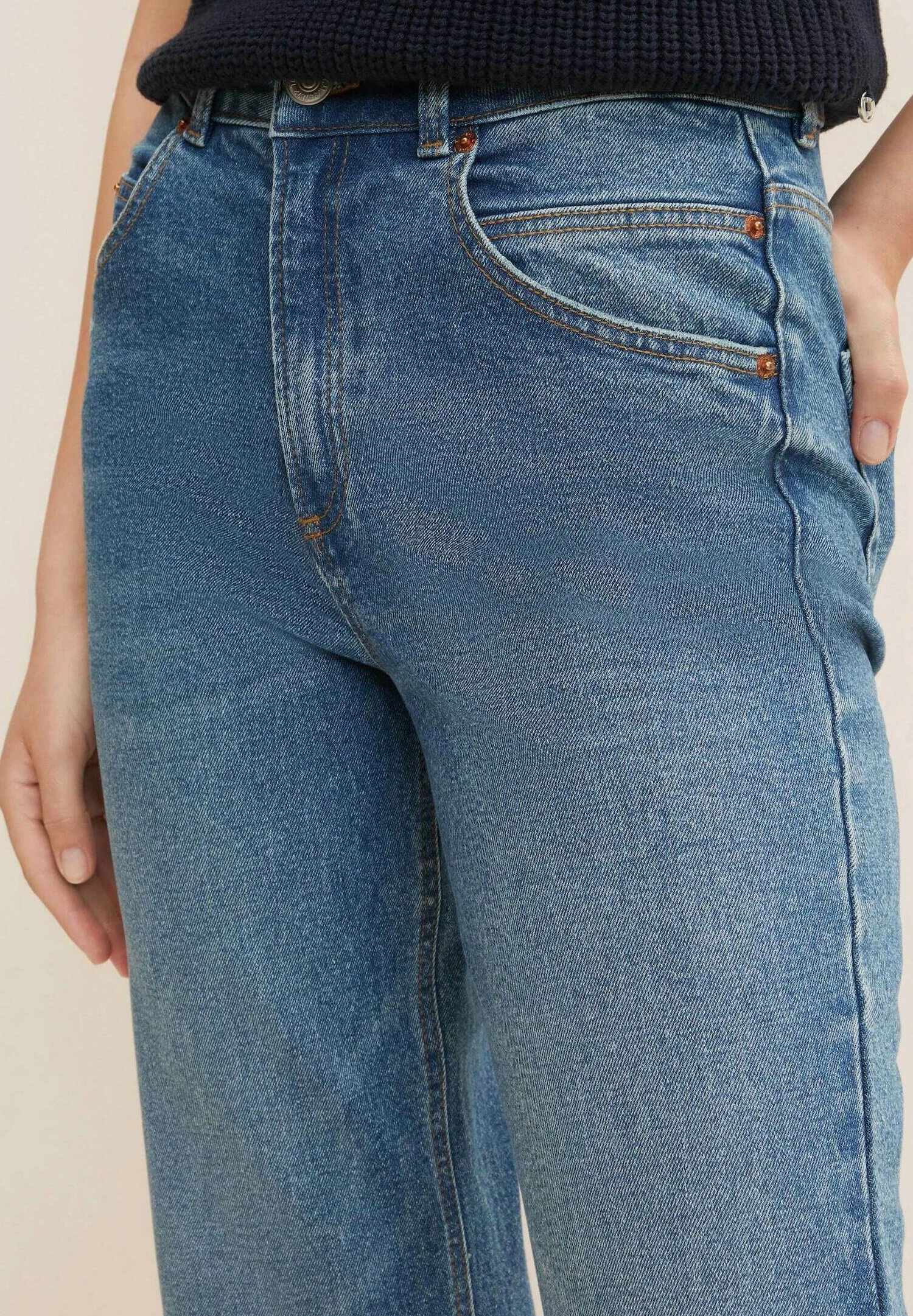 Tom Tailor Straight Leg Jeans - Mid Stone Wash Denim 5 Tom Tailor Straight Leg Jeans - Mid Stone Wash Denim - Afbeelding 5