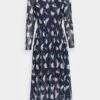 TOM TAILOR Denim Printed Collar Dress - Jurk - Navy