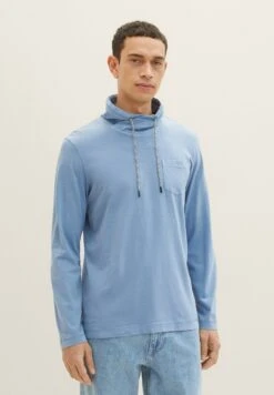 Tom Tailor Langarm Mit Stehkragen - Longsleeve - Greyish Mid Blue