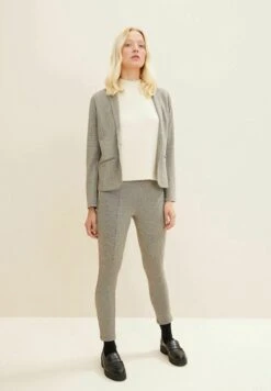 Tom Tailor Mit Teilungsnähten - Broek - Tarmac Beige Ck Check Design -Tom Tailor 477db067fc214e188455e32fa62a7dec