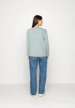 Tom Tailor Crew Neck Stripe Longsleeve - Longsleeve - Tourmaline/Off-White -Tom Tailor 47b7b6c8ff81481f8bdd3bb0e53b87f8