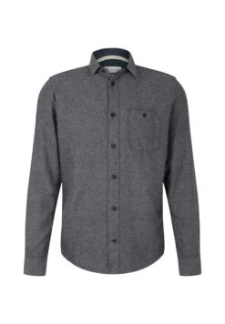 Tom Tailor Overhemd - Dark Herringbone Structure -Tom Tailor 47df8ec20ba640318e5d0b2de5c9b43f