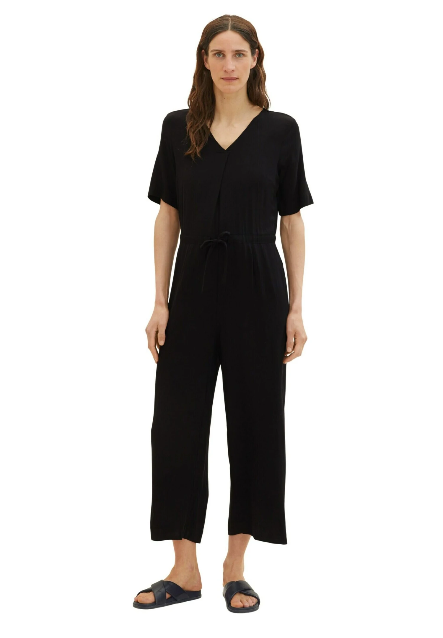 Tom Tailor Overall Mit Gürtel - Jumpsuit - Deep Black 1 Tom Tailor Overall Mit Gürtel - Jumpsuit - Deep Black