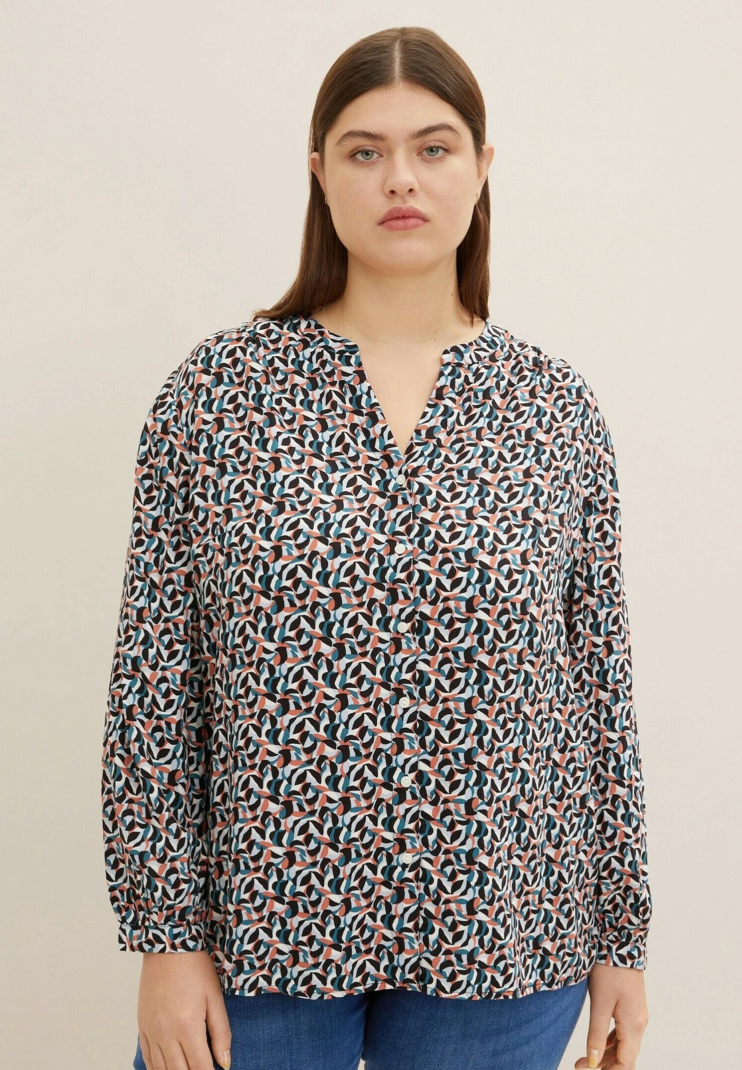 Tom Tailor Blouse - Small Abstract Shapes Design 1 Tom Tailor Blouse - Small Abstract Shapes Design