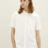 TOM TAILOR Denim Kurzarm - Overhemd - Wool White