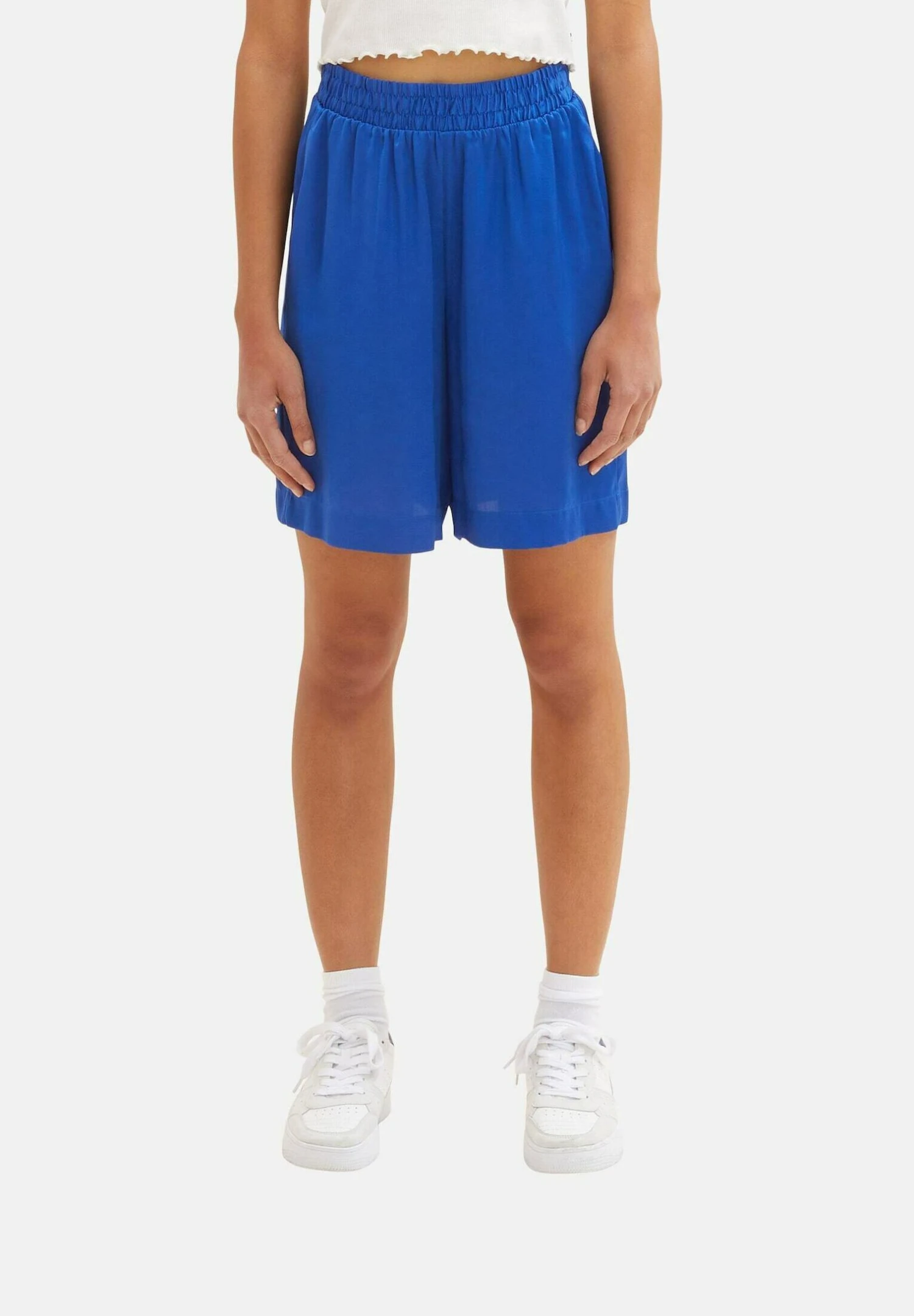 TOM TAILOR Denim Mit Elastischem Bund - Shorts - Shiny Royal Blue 1 TOM TAILOR Denim Mit Elastischem Bund - Shorts - Shiny Royal Blue