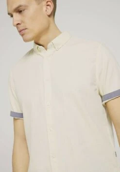 Tom Tailor Overhemd - Yellow White Structure -Tom Tailor 4bbb6b6a618e4ce5b0163a2104fa9dfb