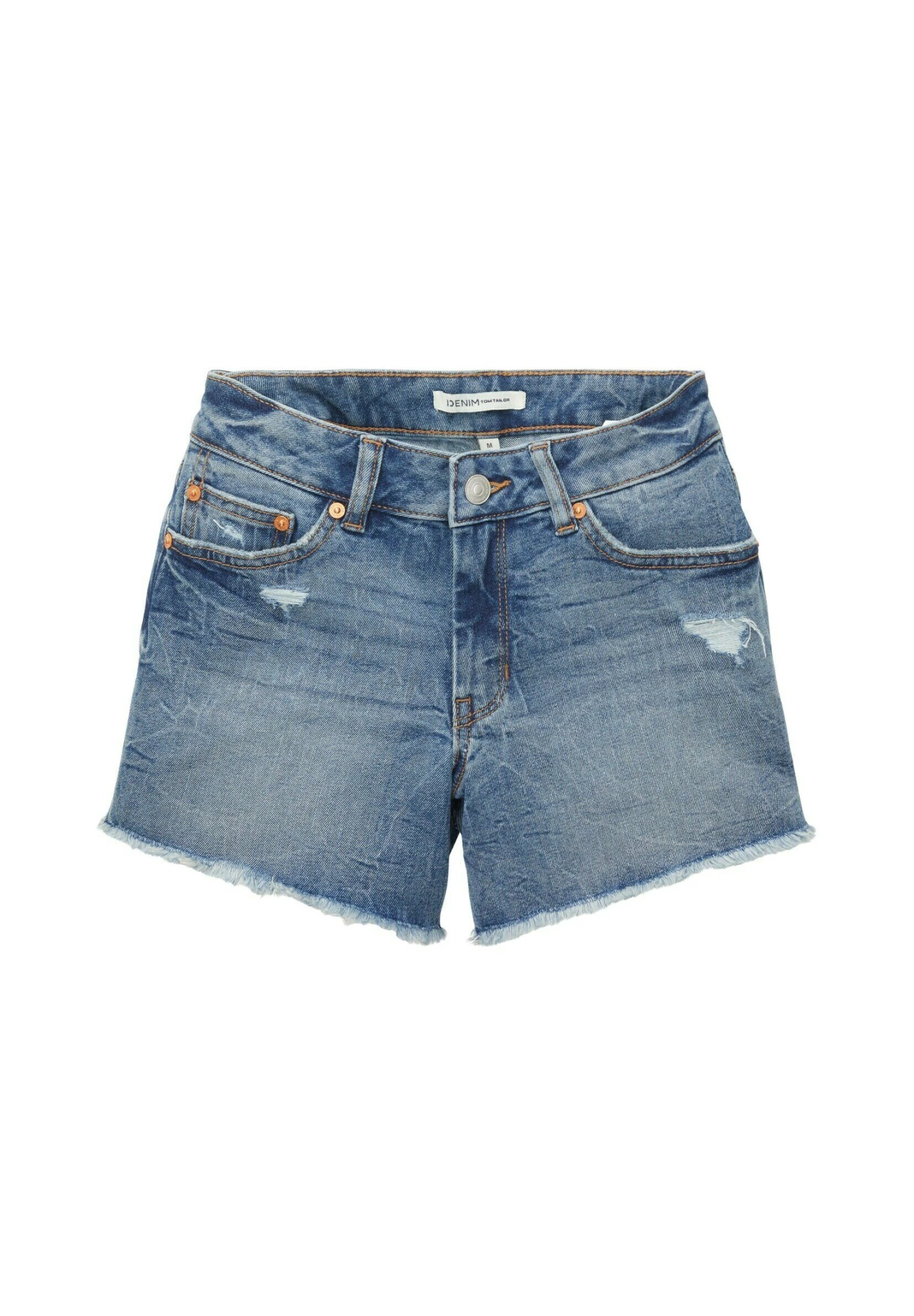 TOM TAILOR Denim Im Used Look - Jeansshort - Destroyed Mid Stone Blue Denim 7 TOM TAILOR Denim Im Used Look - Jeansshort - Destroyed Mid Stone Blue Denim - Afbeelding 7