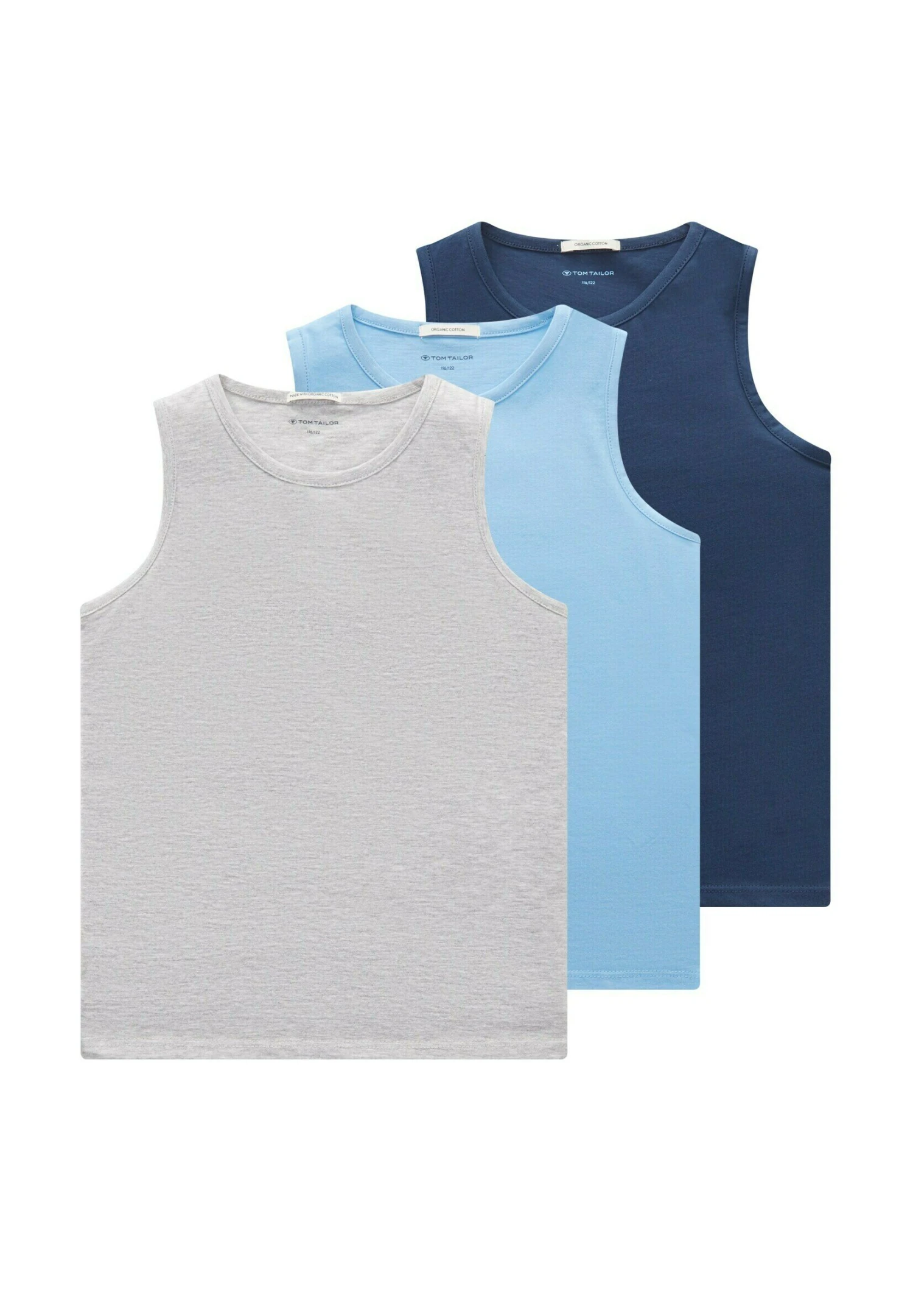 Tom Tailor Im Dreierpack - Top - Dark Denim/Blue 1 Tom Tailor Im Dreierpack - Top - Dark Denim/Blue