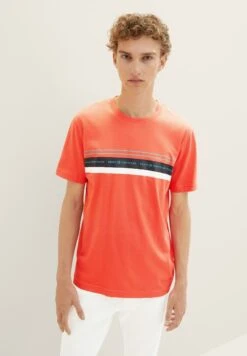 TOM TAILOR Denim Printed - T-Shirt Print - Plain Red