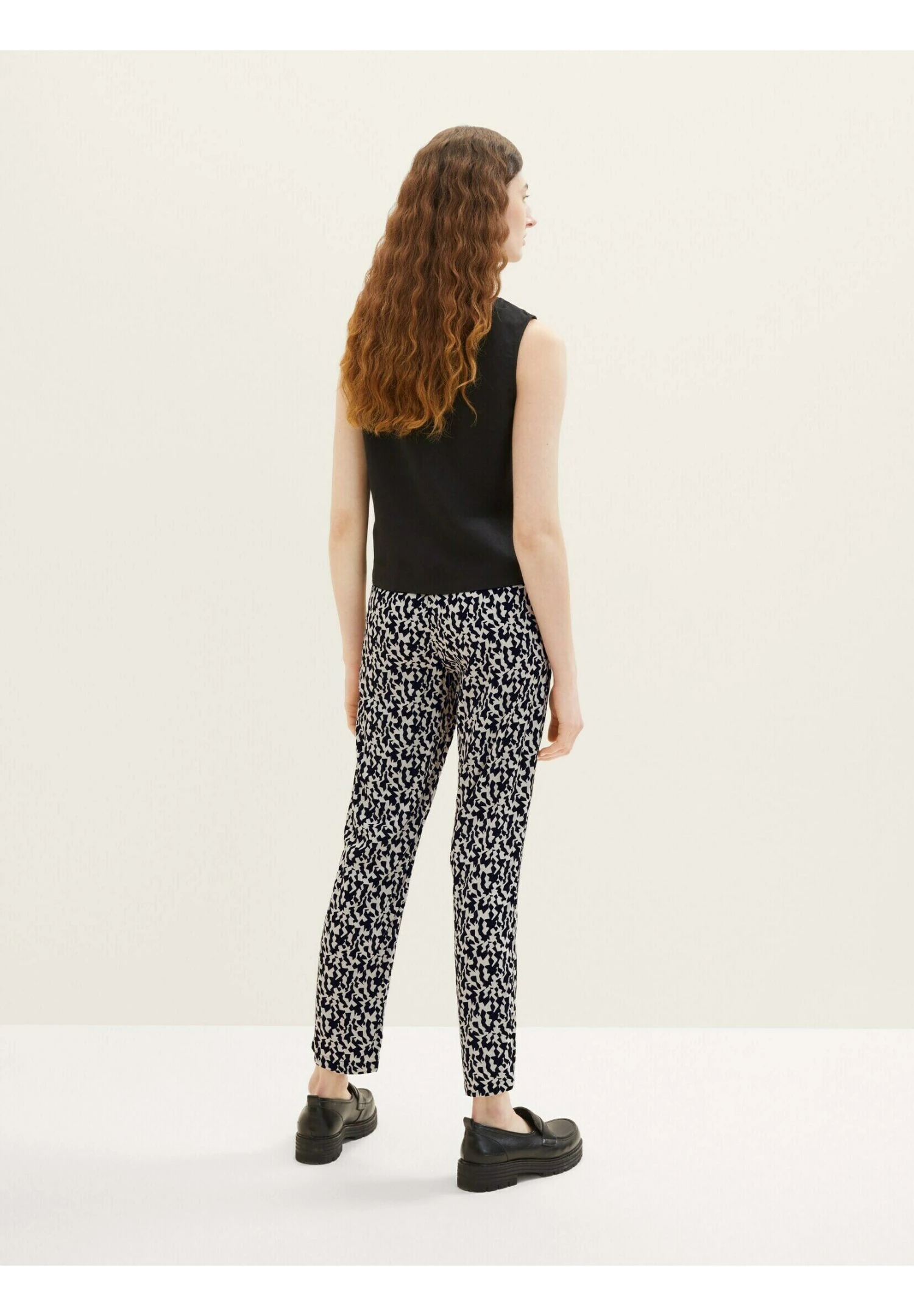 Tom Tailor Cropped - Broek - Black Small Abstract Design 3 Tom Tailor Cropped - Broek - Black Small Abstract Design - Afbeelding 3