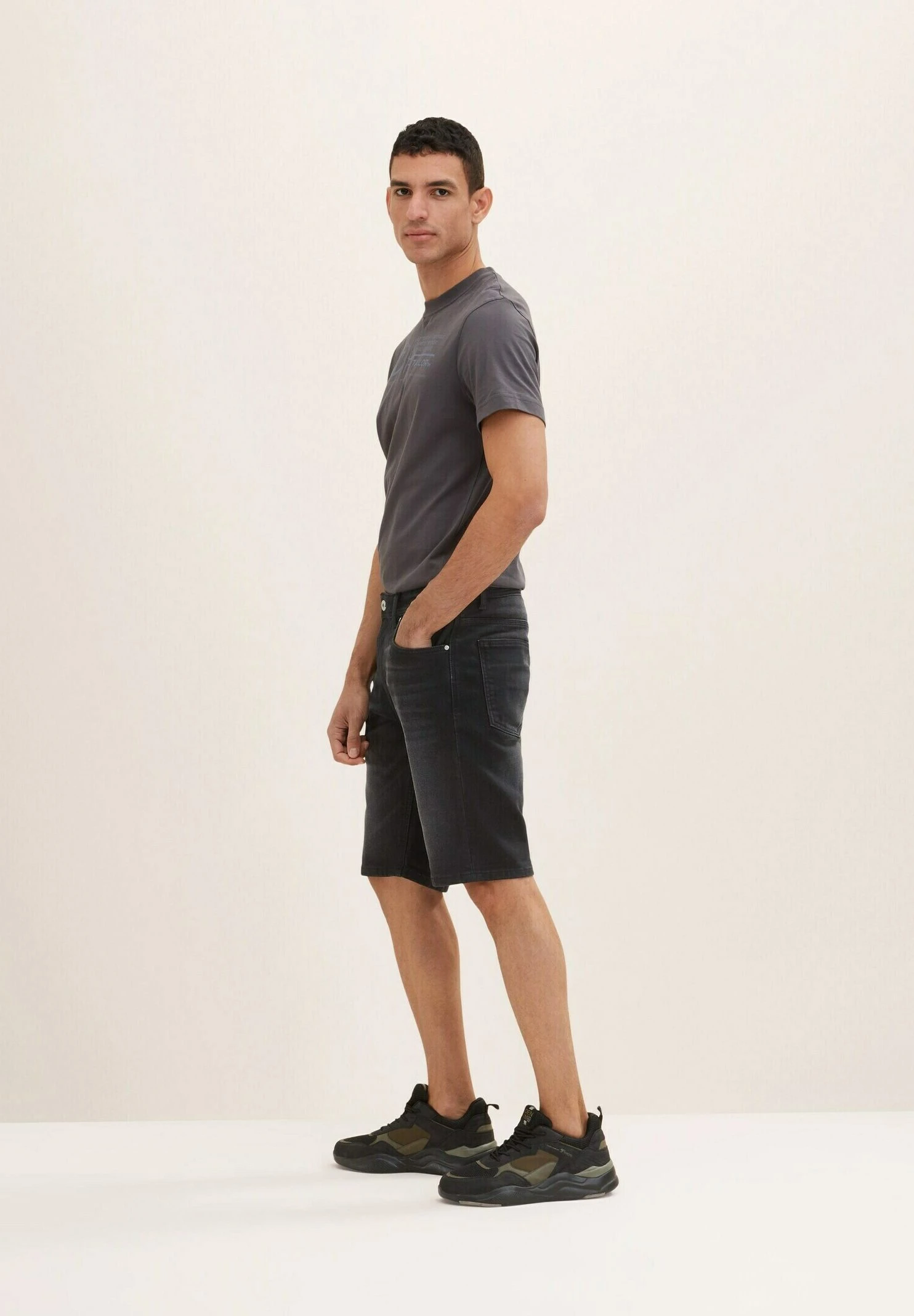 Tom Tailor Josh - Jeansshort - Dark Stone Black Black Denim 5 Tom Tailor Josh - Jeansshort - Dark Stone Black Black Denim - Afbeelding 5