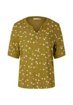 Tom Tailor T-Shirt Print - Olive Small Floral Design