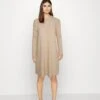 TOM TAILOR Denim Dress Cosy A Line - Gebreide Jurk - Light Sand Beige Melange