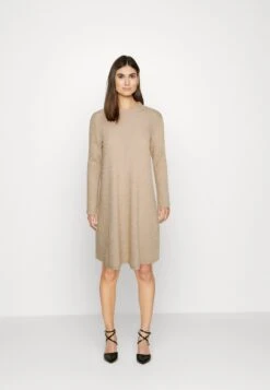 TOM TAILOR Denim Dress Cosy A Line - Gebreide Jurk - Light Sand Beige Melange