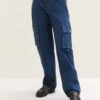 TOM TAILOR Denim Baggy - Straight Leg Jeans - Clean Dark Stone Blue Denim