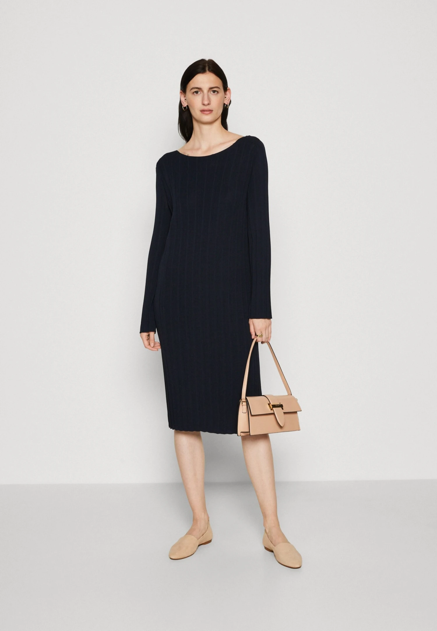 Tom Tailor Dress Plissee - Gebreide Jurk - Sky Captain Blue 2 Tom Tailor Dress Plissee - Gebreide Jurk - Sky Captain Blue - Afbeelding 2