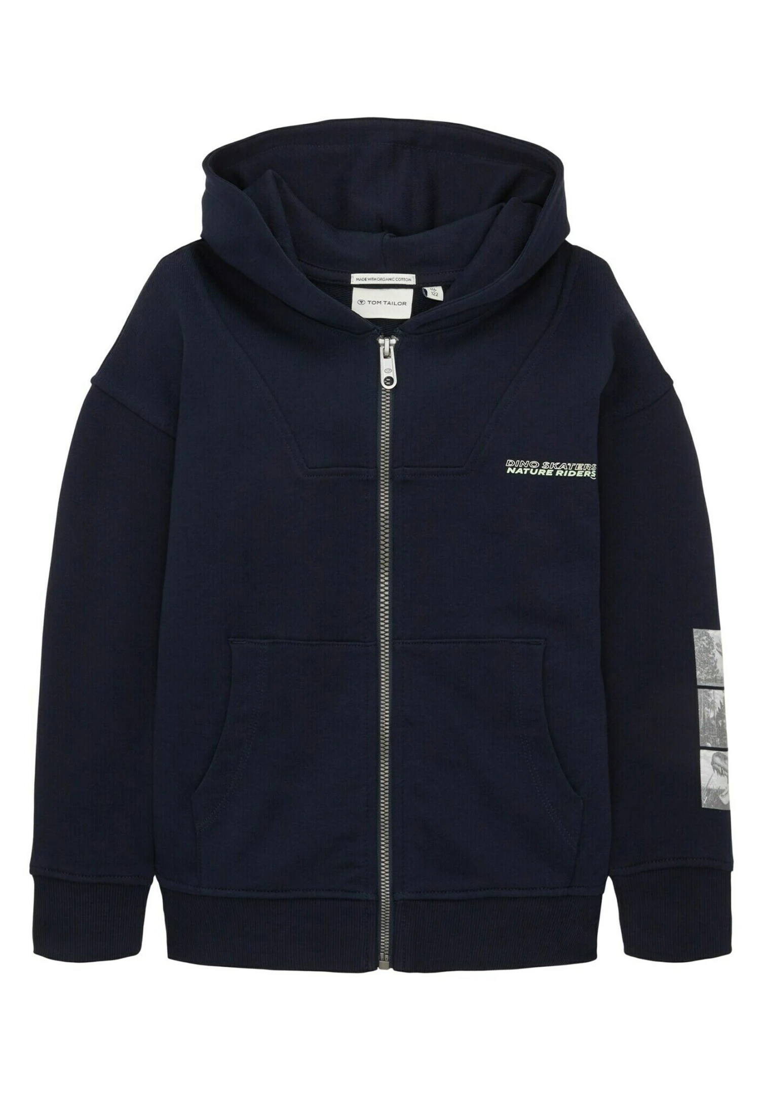 Tom Tailor Mit Print - Sweater Met Rits - Sky Captain Blue 1 Tom Tailor Mit Print - Sweater Met Rits - Sky Captain Blue