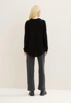 TOM TAILOR Denim Mit Kragen - Blouse - Deep Black -Tom Tailor 523a9bcaaa8a40aa8b01625d101bf85f