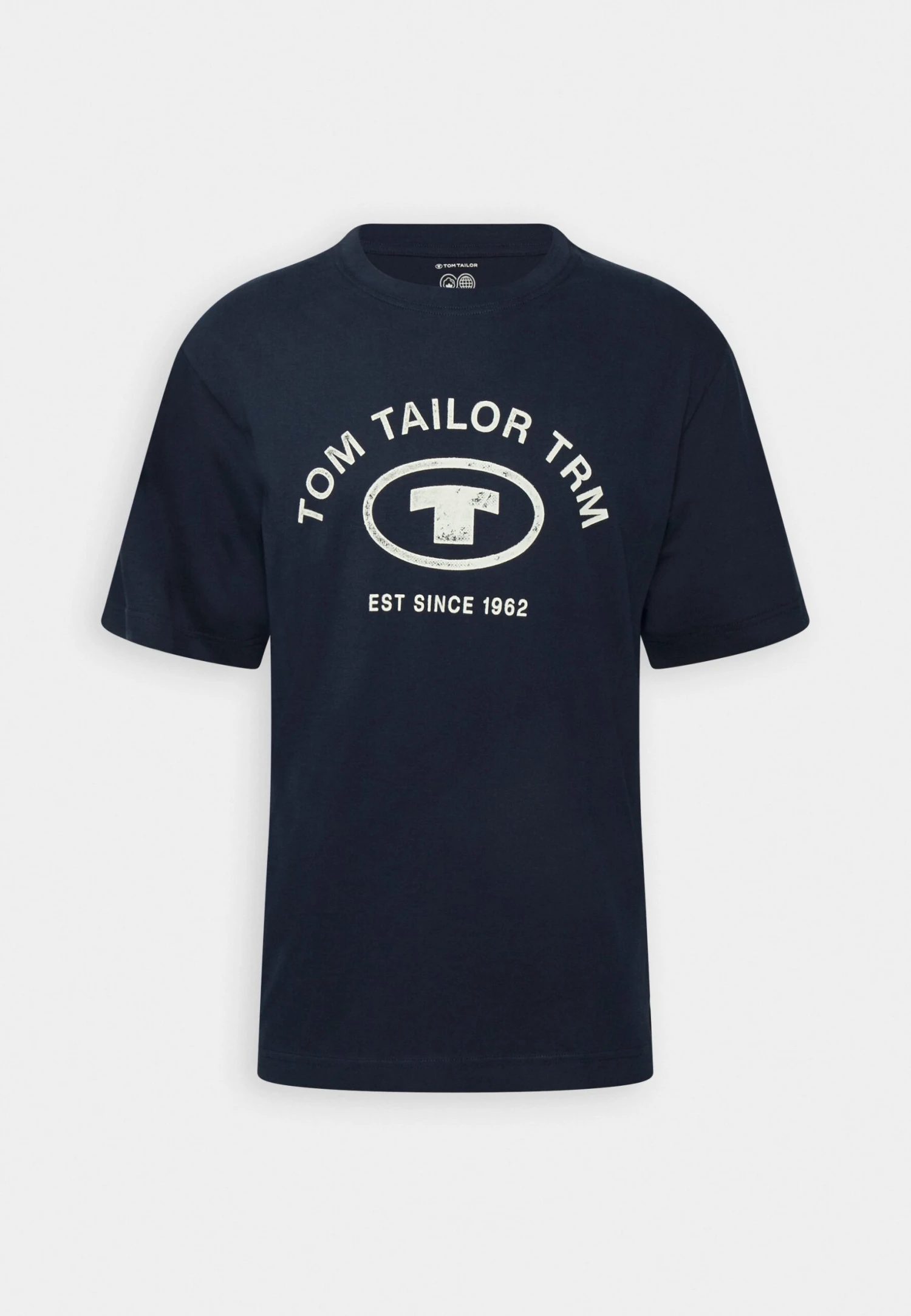 Tom Tailor Relaxed Crewneck Logo- T-Shirt Print - Sky Captain Blue 4 Tom Tailor Relaxed Crewneck Logo- T-Shirt Print - Sky Captain Blue - Afbeelding 4