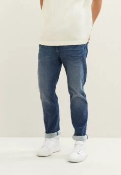 Tom Tailor Josh - Straight Leg Jeans - Used Mid Stone Blue Denim