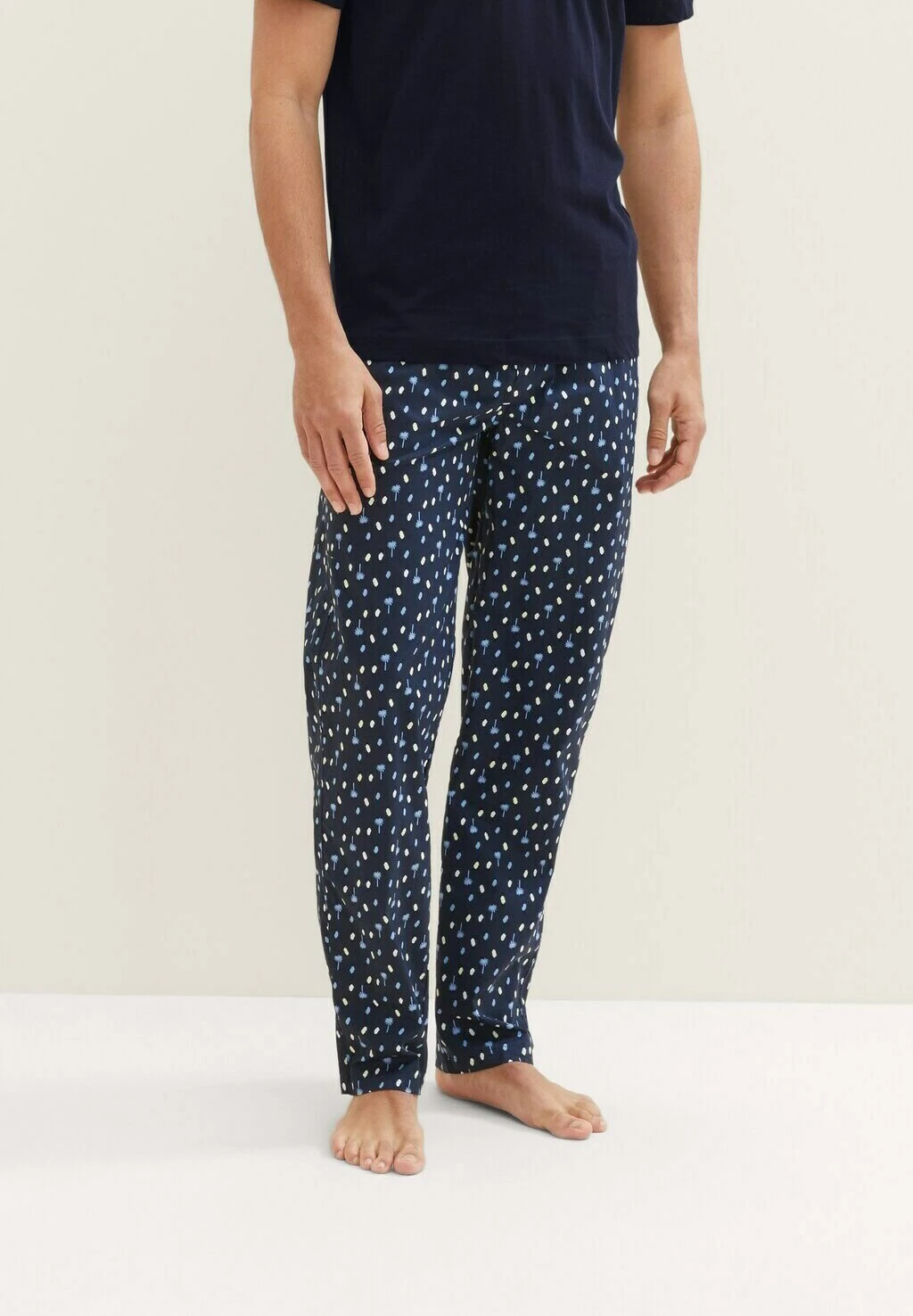 Tom Tailor Mit Palmenprint - Pyjamabroek - Blue Dark Allover 1 Tom Tailor Mit Palmenprint - Pyjamabroek - Blue Dark Allover