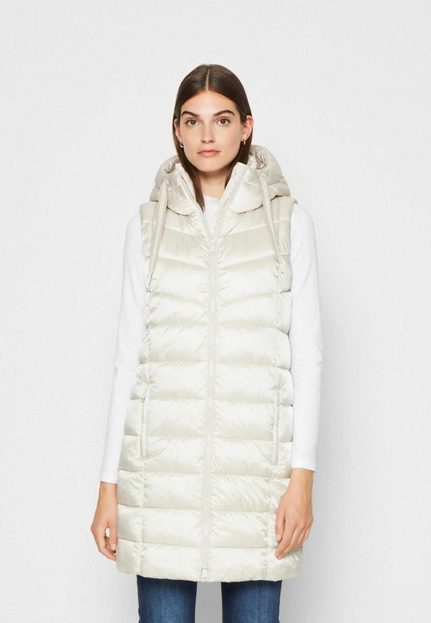 Tom Tailor Long Lightweigt Vest - Bodywarmer - Clouds Grey 1 Tom Tailor Long Lightweigt Vest - Bodywarmer - Clouds Grey