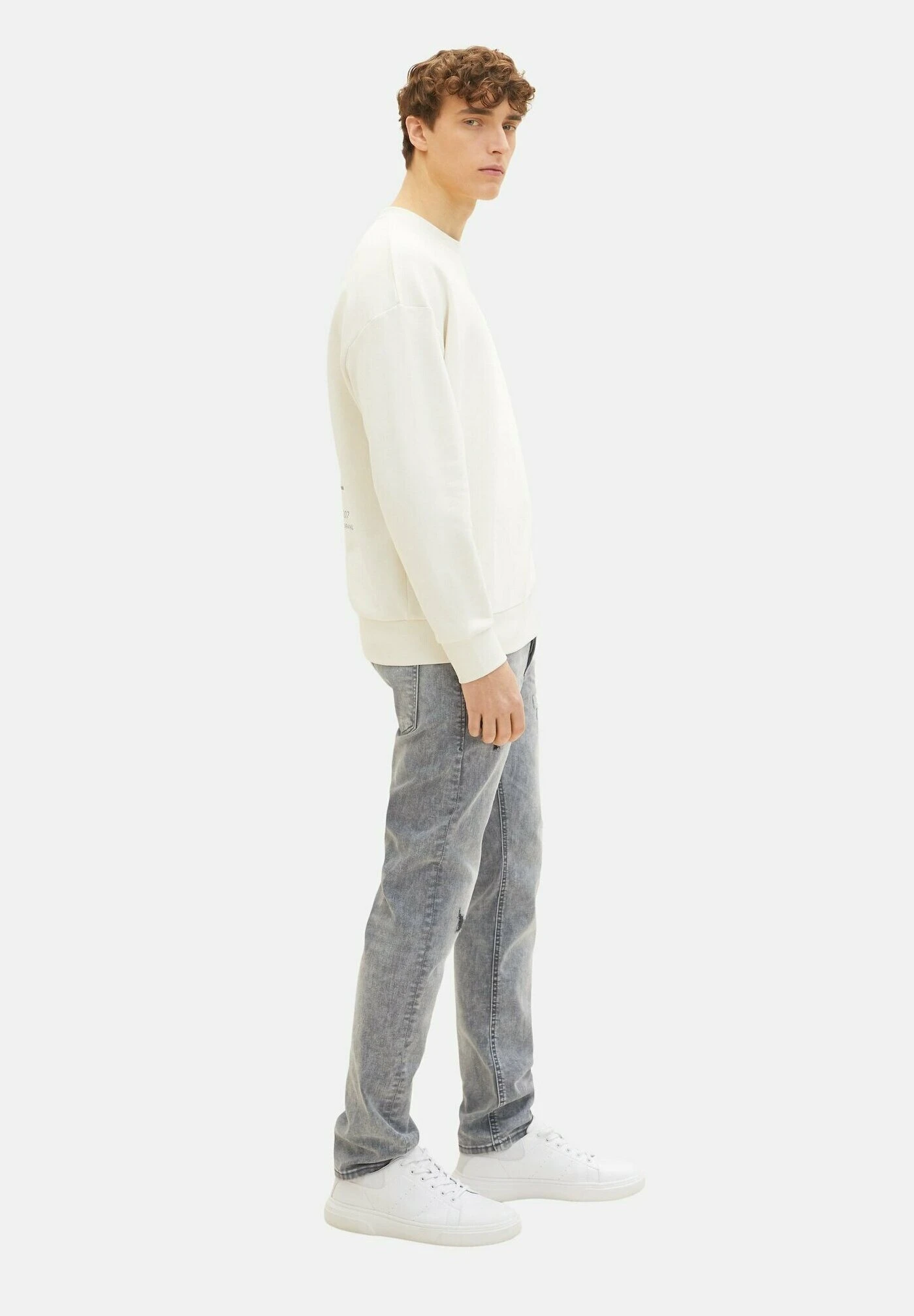 TOM TAILOR Denim Piers Slim- Slim Fit Jeans - Used Light Stone Grey Denim 8 TOM TAILOR Denim Piers Slim- Slim Fit Jeans - Used Light Stone Grey Denim - Afbeelding 8