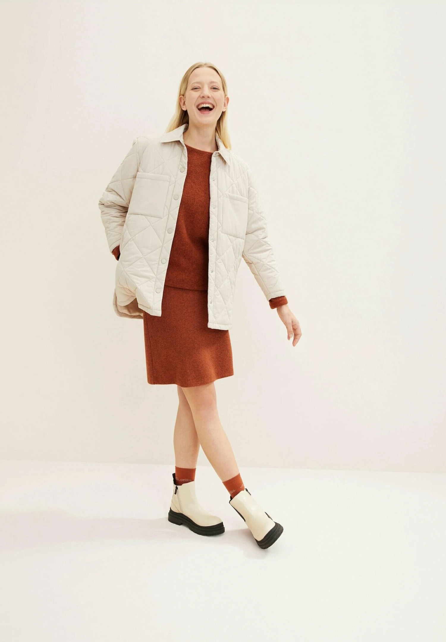 Tom Tailor Cozy - Trui - Canyon Sunset Red Melange 2 Tom Tailor Cozy - Trui - Canyon Sunset Red Melange - Afbeelding 2